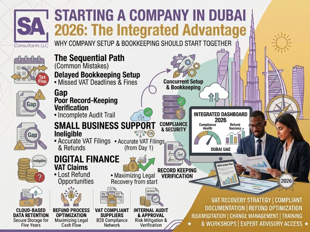 Starting a Company in Dubai in 2026? Why Company Setup and Bookkeeping Should Start Together